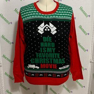 Ugly Christmas Sweater Spencer’s Die Hard Is My Favorite Movie MENS Womens XL
